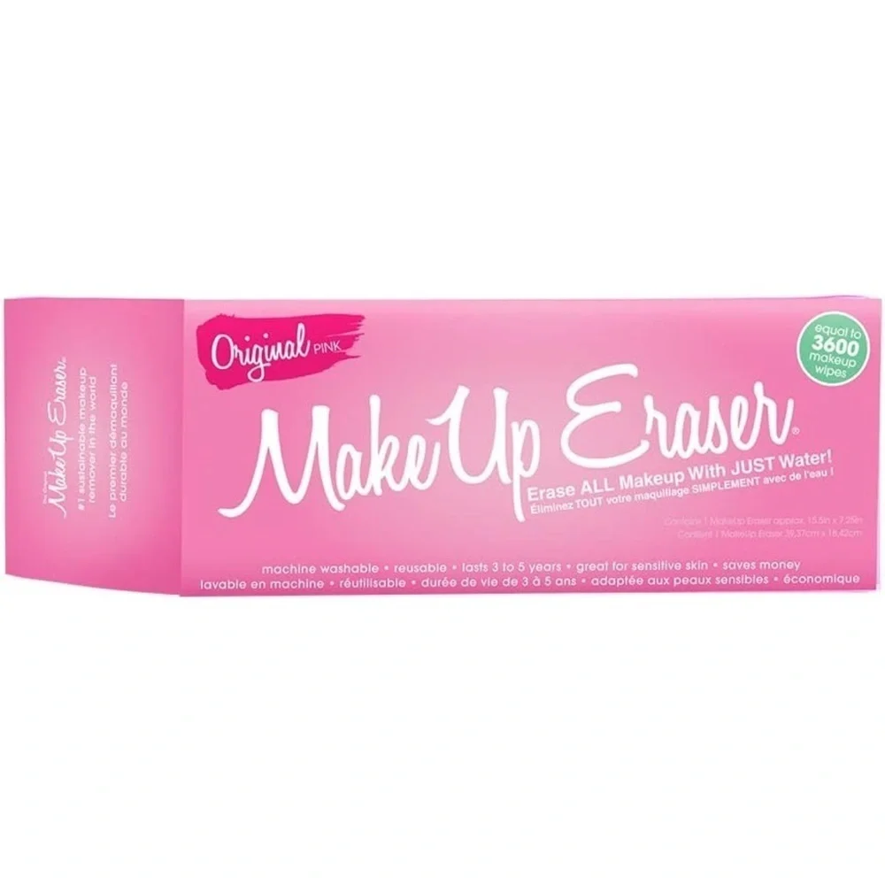 NIP The Original Makeup Eraser, Erase All Makeup With Just Water, Original Pink
